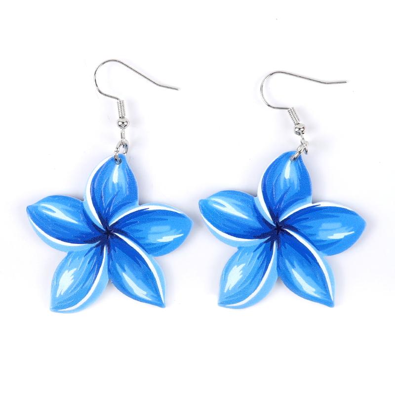 2026 Colorful Oil Painting Flower Acrylic Statement Earrings for Women New Trendy Plant Drop Dangle Earring Party Jewelry Gift