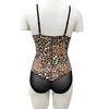 Leopard Print Body Shaper: Push-up Bra & Tummy Control Waist Cincher with Adjustable Straps