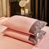 1 Pair Pack Brushed European Lace Pillow Covers, 48*74cm Dormitory Pillow Covers, Home Goods Pillow Covers