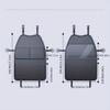 Car Seat Kick Proof Pad with Pockets PU Leather Auto Seat Back Protection Cover Multi-functional Tablet Holder for Kids