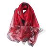 Embroidery Embroidery Handmade Embroidery Silk Wool Silk Scarf Women'S Spring And Autumn Versatile Solid Color Scarf Fashion Shawl Shawl