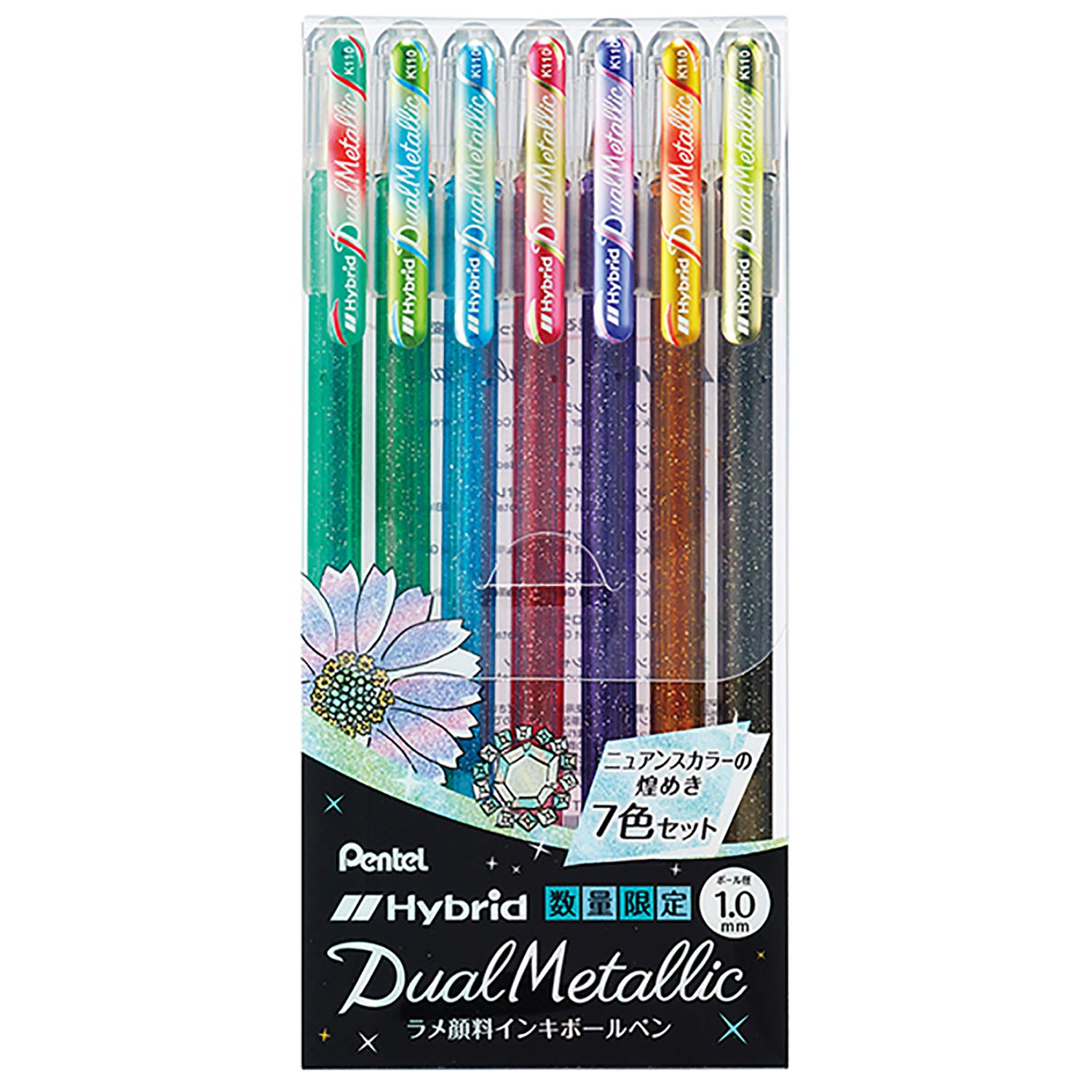 

Pentel Hybrid Dual Metallic Set 7-Color K110-DM7ST