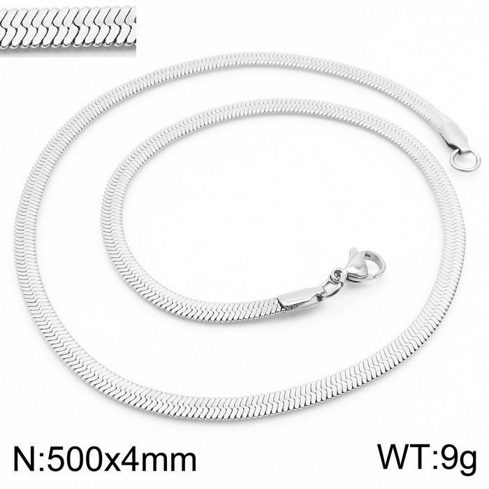 Trendy Minimalist Stainless Steel Snake Chain Necklace & Bracelet Set
