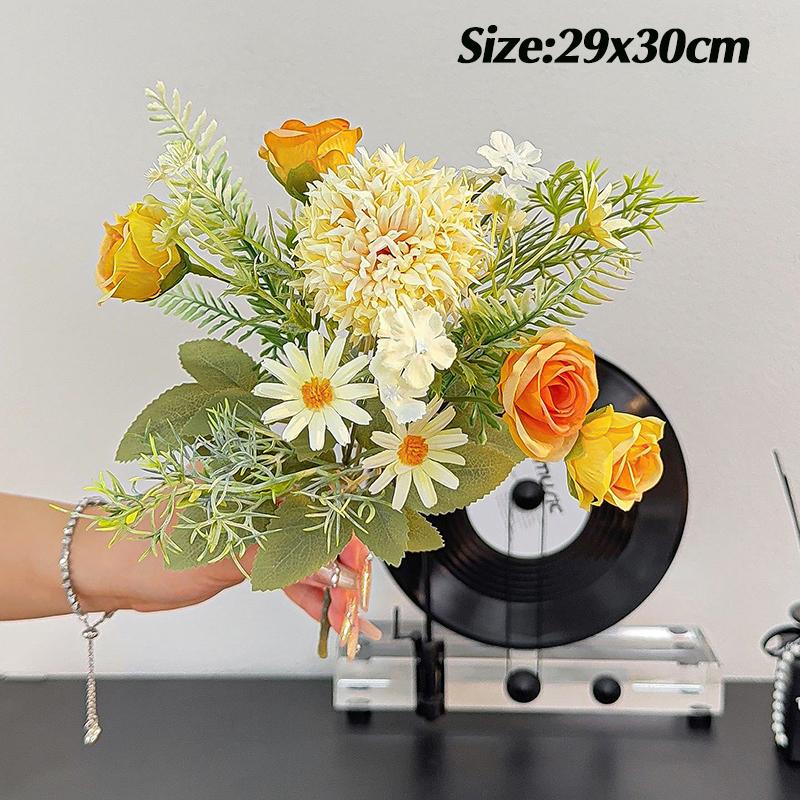 Fake Plants Artificial Flower Bunch Room Decor Decorative Fake Flower Desk Accessories Wedding Party Flower Supplies