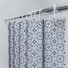 Blue White Ceramic Tile Pattern Waterproof Shower Curtain 3D Printing Bathroom Decor Waterproof Fabric Blue White Bath Mat Print