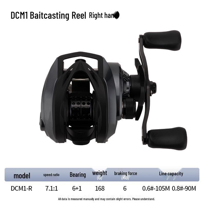 De Qu Fun DC Anti-Backlash Smart Brake Baitcasting Reel - Long Cast, Noise-Reducing, Electronic Fishing Reel