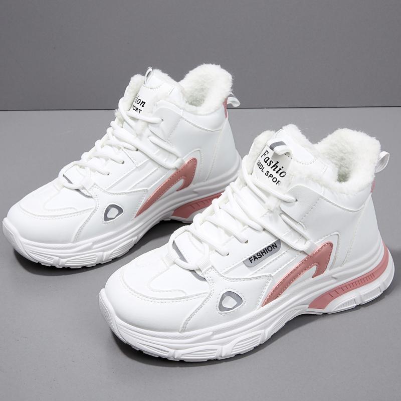 Snow boots velvet student dad shoes autumn and winter new sports warm cotton shoes