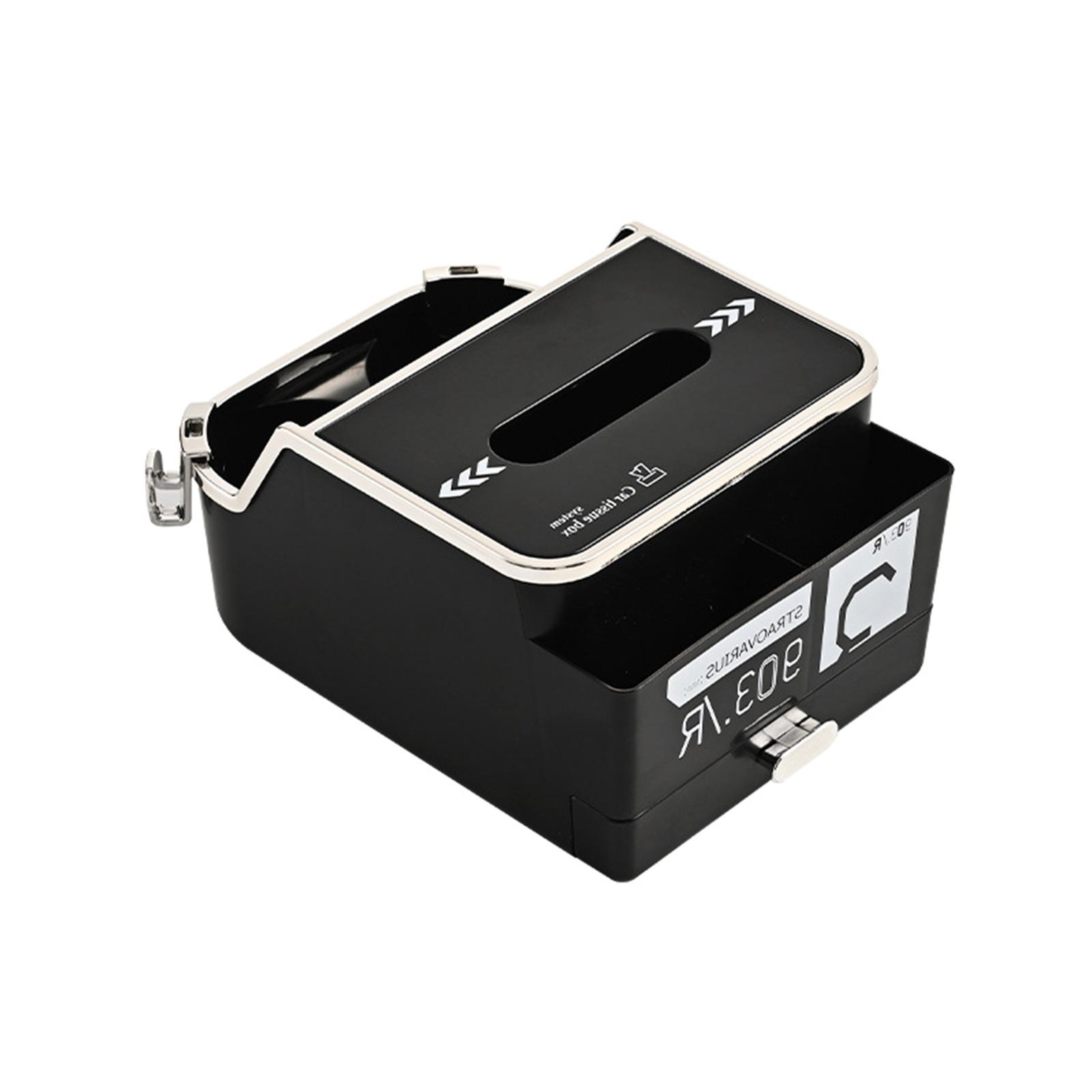 

Многофункциональный автомобильный подлокотник для хранения, держатель для чашки с водой, универсальный держатель для салфеток в подлокотнике для автомобиля с подстаканником 1 чёрный