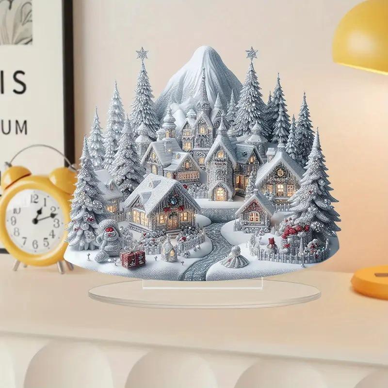 

2D Flat, Acrylic Nativity Scene Desktop Decoration, with Base, Suitable for wall decoration, porch, room, villa, accents Home, Hallway, or Workplace z 20*17CM