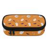 Pencil Bag Smooth Zipper Multi Compartment 300D Polyester with Mesh Pocket Removable Divider and Pen Slots for Teens and Students