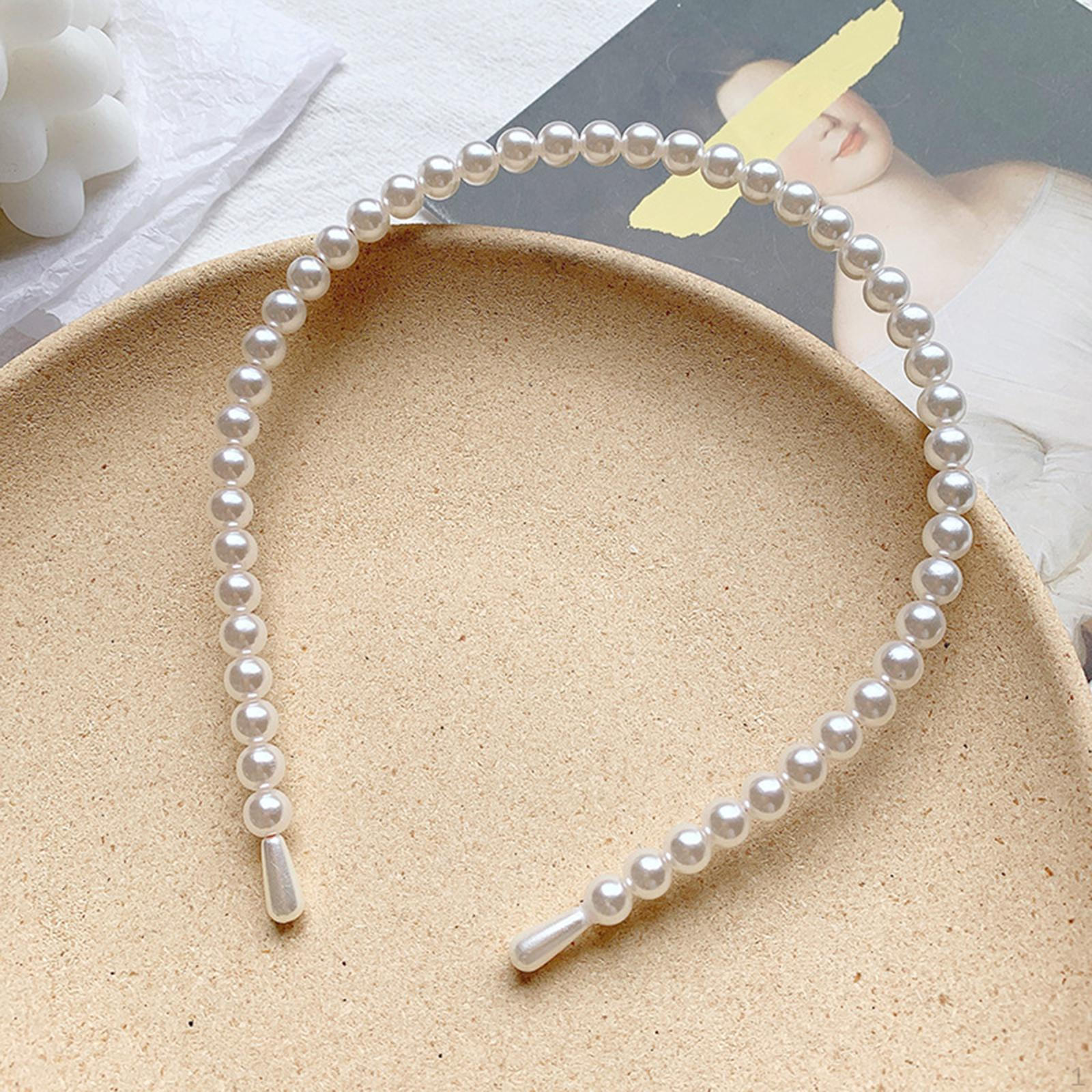 

Fashion Women Ladies Girls Faux Pearl Headband Hairband Hair Hoop Accessories A