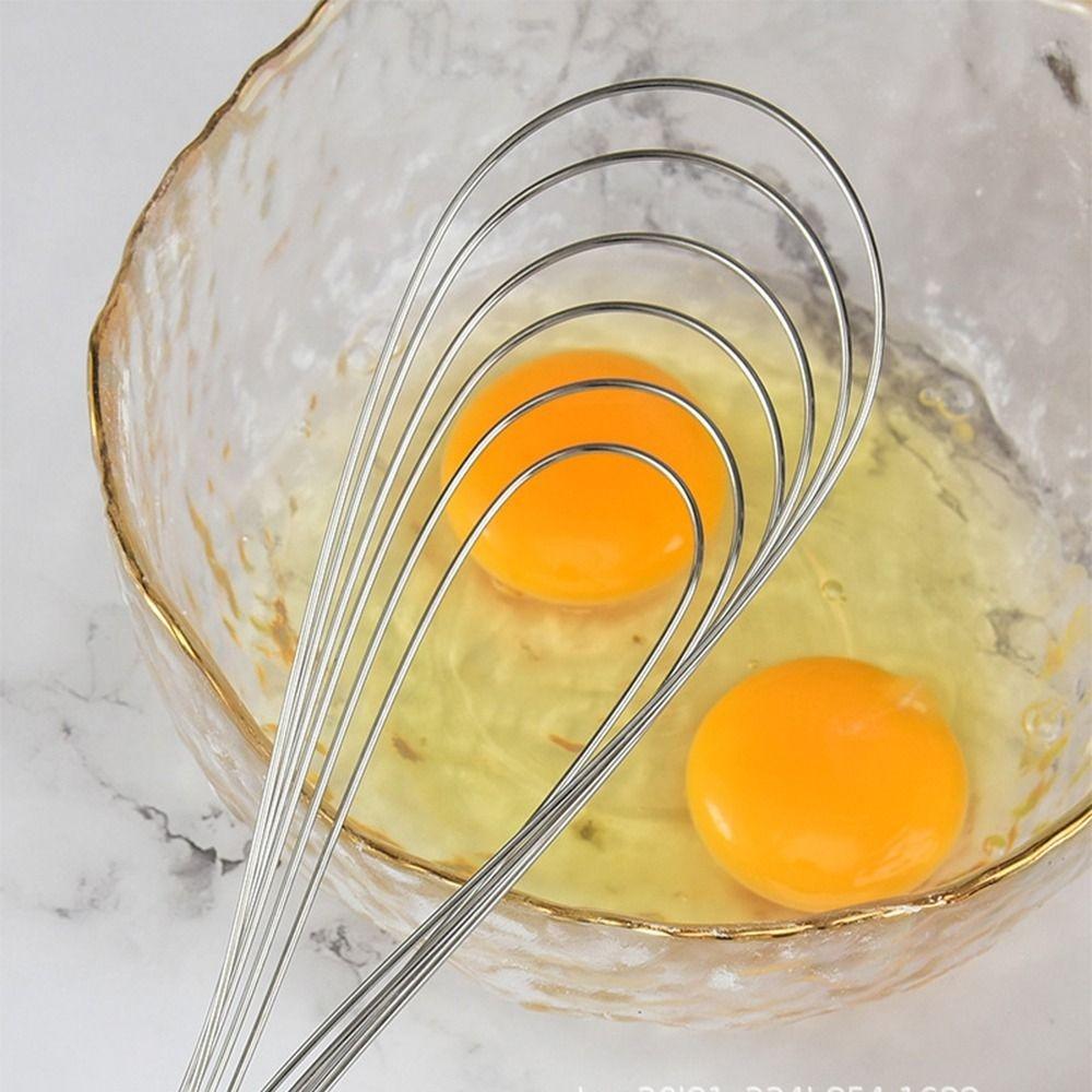 2 Pcs Rubber Egg Whisk Stainless Steel Kitchen Utensil New Foldable Whisk Cooking