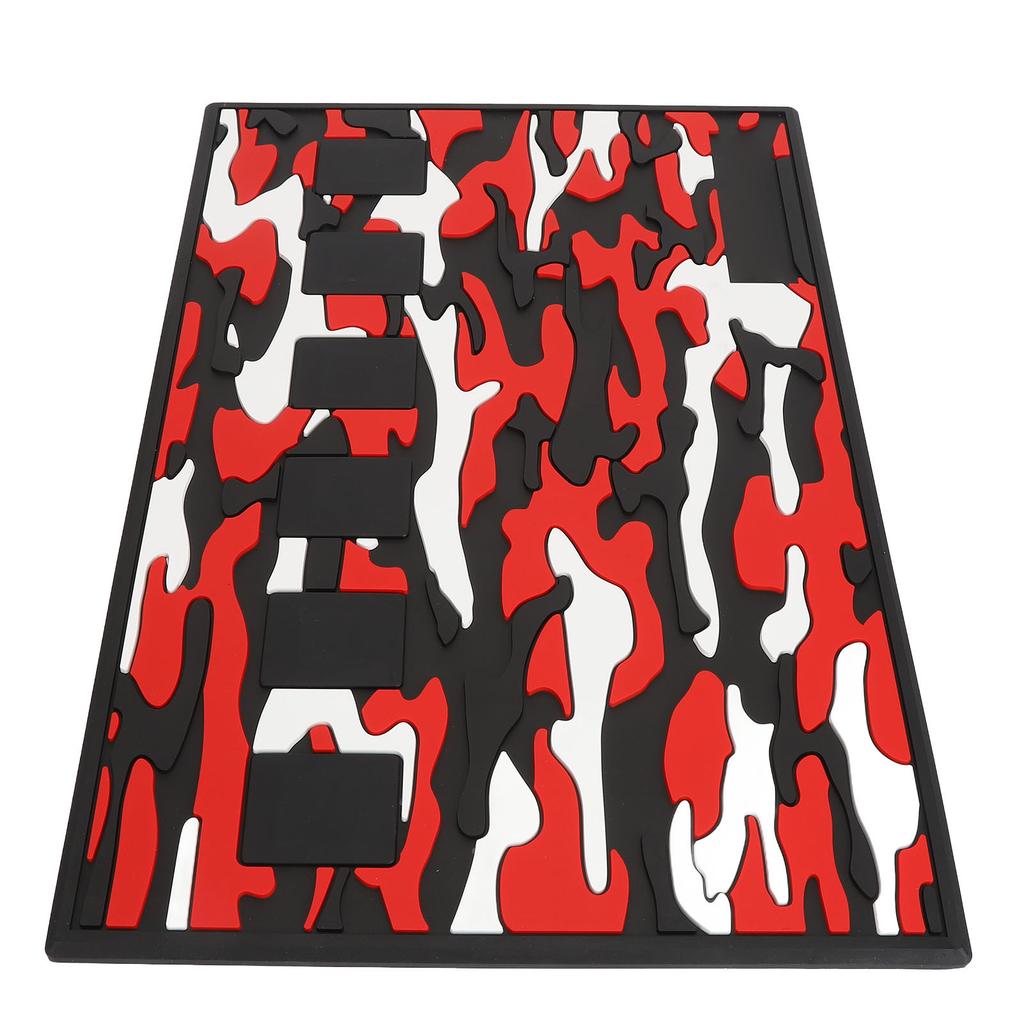 Magnetic Barber Mat Camouflage Print Prevent Slip Silicone Barbershop Work Station Pad for Clippers Scissors