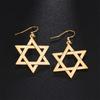 My Shape Davidstern Ohrhänger Edelstahl Hängende Ohrringe Großer Sechsspitziger Stern Judaica Amulett Je Schmuck
