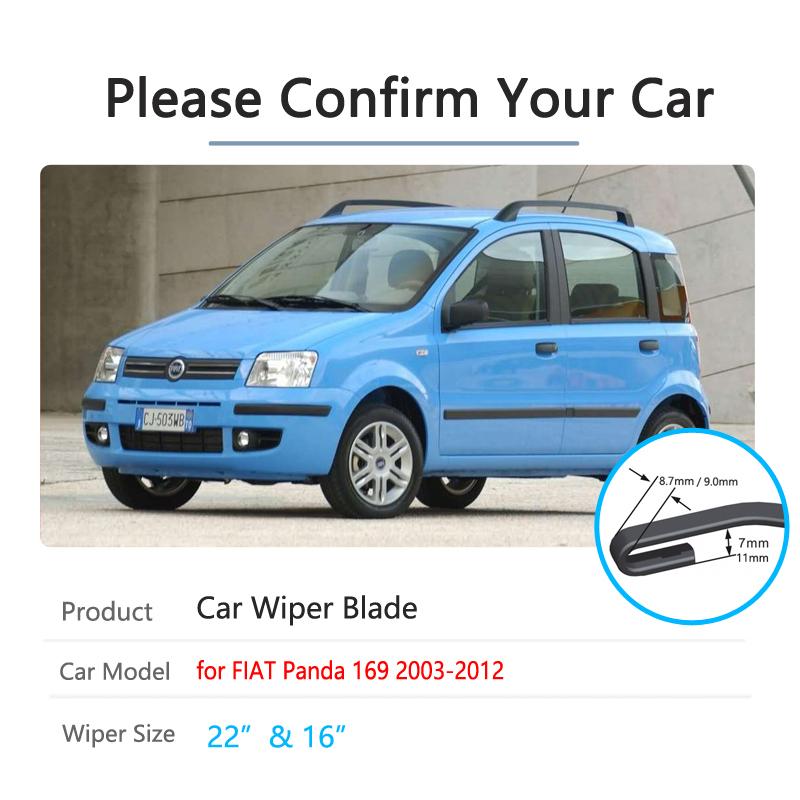 For Fiat Panda 169 2003~2012 2004 2005 2006 2007 2008 2009 2010 2011 Front Windshield Wipers Car Wiper Blade Car Accessories