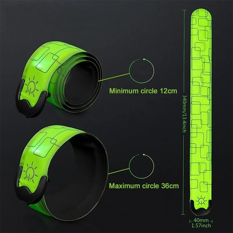 Outdoor Sports Night Running Armband LED Lamp USB Rechargeable Safety Belt Arm Leg Warning Wristband Cycling Bike Bicycle Light
