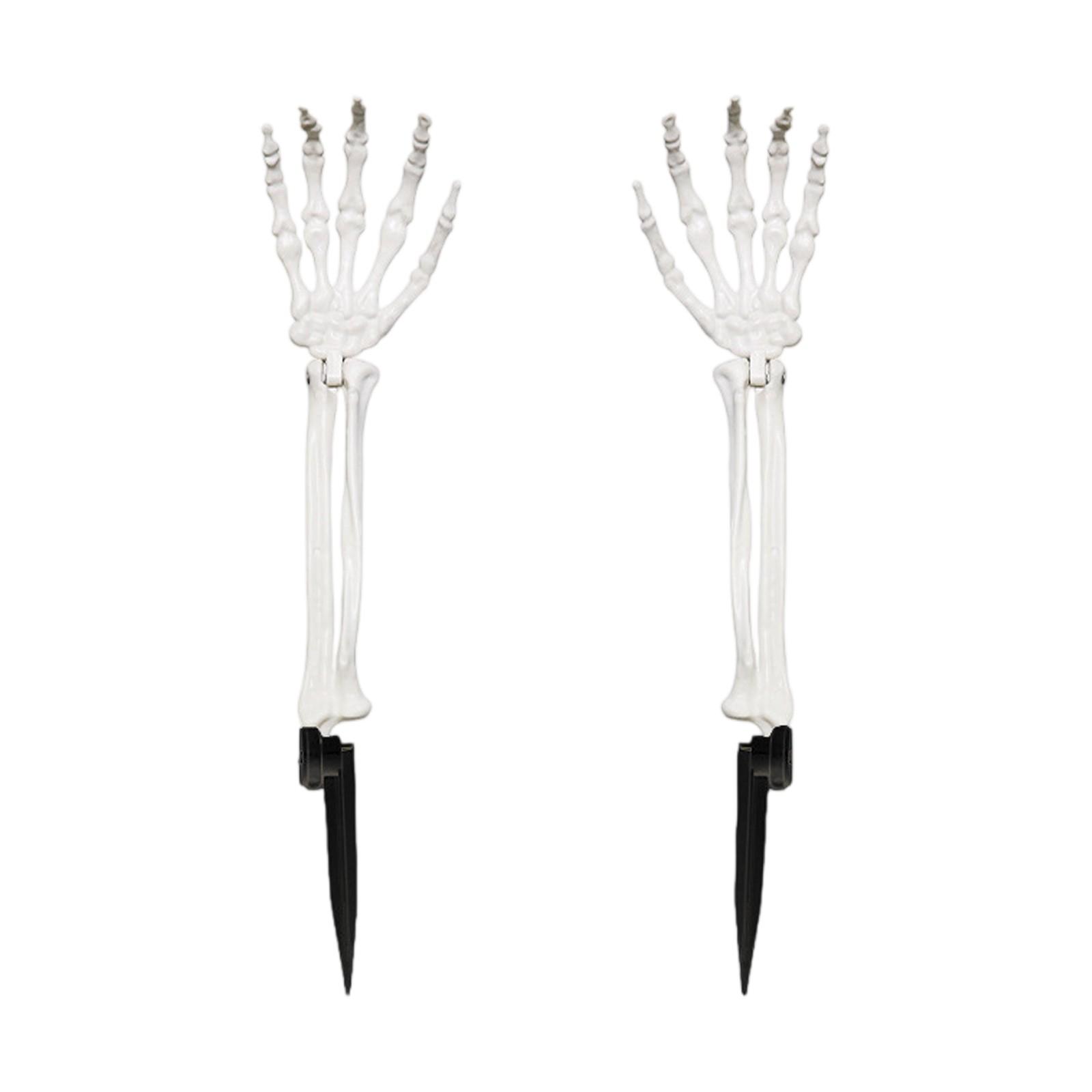 

Хэллоуин Украшение для земли, Имитация костей рук, Наземный скелет Фестиваль Украшение двора Кости рук Реквизит для костюма One Size