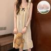 Summer Ladies Nightgown Halter Nightgown Women Summer Vest Nightgown with Bra Pads Worn Outside Home Wear
