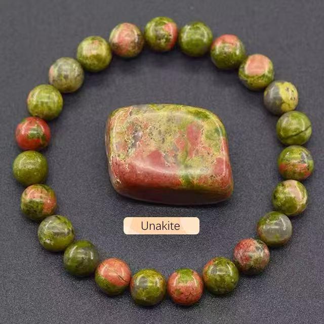 Green Aventurine Tiger's Eye Beaded Elastic Bracelet