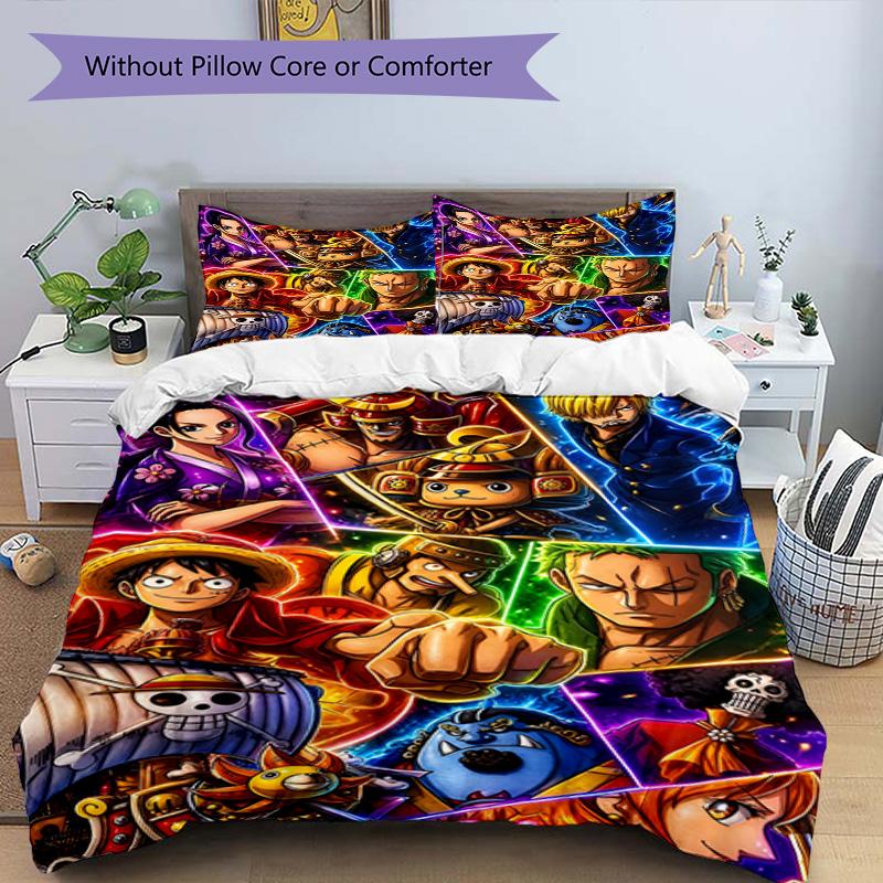 3pcs Duvet Cover Set (1*Duvet Cover + 2*Pillowcase, Without Core), One Piece Print Bedding Set, Bedroom Decor, All‑Season, Birthday Gift
