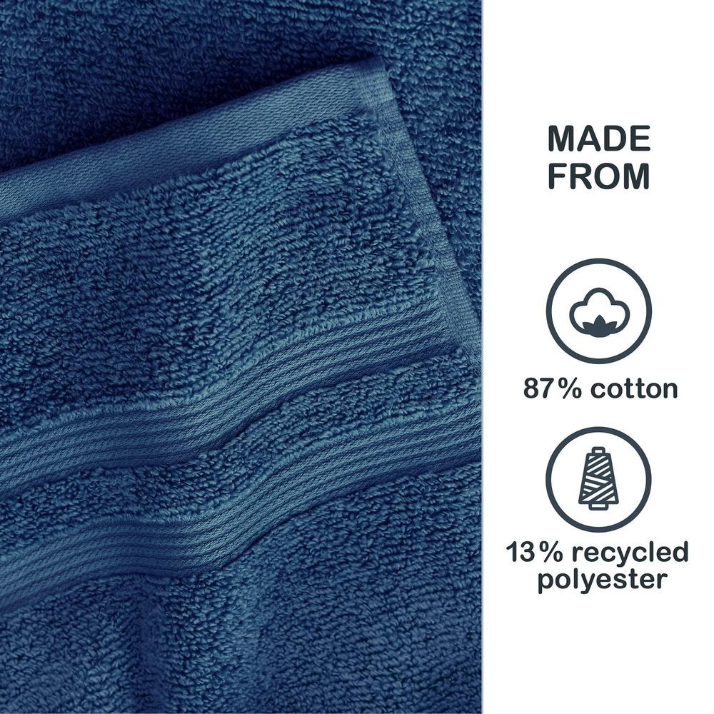 (4 pack Performance Solid Washcloth 12" x 12" Indigo