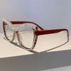 Luxury Anti-Blue Light Glasses INS Women Spectacles Trendy Rhinestone Glasses  Outdoor Activities