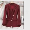 Elegant Women Black Suit Jacket Spring Autumn Professional Office Wear Stylish Slim Fit Design Trendy Blazer