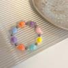 Sweet wind colored necklace dopamine love round bead collarbone chain versatile temperament student bracelet necklace female