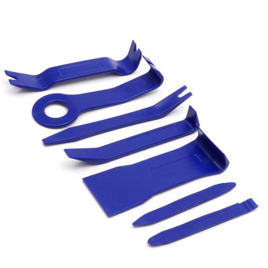 7Pcs Plastic Auto Car Radio Door Clip Trim Panel Dashboard Removal Pry Tools