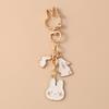 Süßer Emaille-Hase Kaninchen Schlüsselanhänger Cartoon-Tier Schlüsselanhänger Anhänger für Damen Mädchen Handtaschen-Dekor DIY Schmuck Geschenk