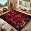Detroit Red Wings Personalized Crystal Velvet Carpet, Customized Name Text Soft Anti‑Slip Rug for Living Room Bedroom