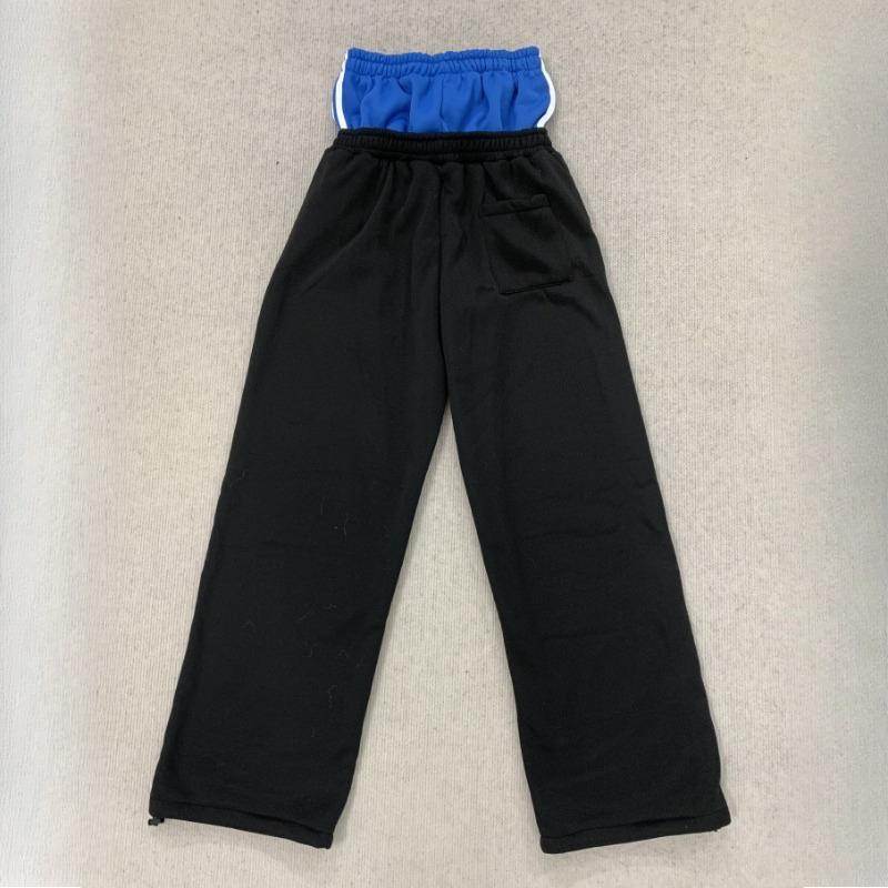 Pantaloni dritti a gamba larga autunnali retrò europei e americani a vita doppia con stampa di lettere