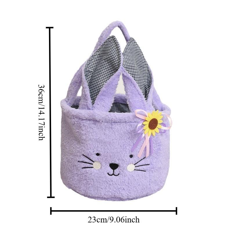 Shape Candy Bag For Kids Photo Booth Props Soft Plush Storage Basket Cartoon Easter Decoration Storage Bucket