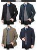 Men's Cotton Jacket: Spring/Autumn/Winter Casual Outerwear for Middle-Aged and Elderly, Loose Fit with Buttons for Dads.