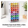 Paint Storage Rack with 72 Compartments Space-Saving for Desk, Artists