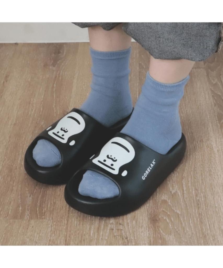 Kiefer Erschaffe Entspannende Weiche und Bequeme 25P45498 Mamoru-sans Badeschuhe, Schwarz, M,