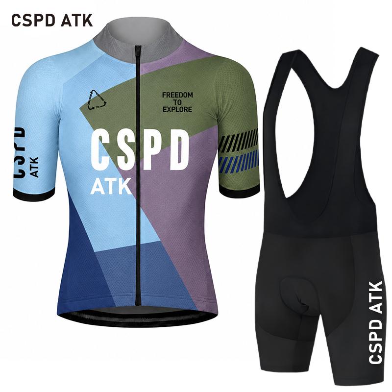 Men's Cycling Clothing Summer New Cycling Set Moisture Absorbing Quick Drying Cycling Jersey High Elasticity Bib Shorts