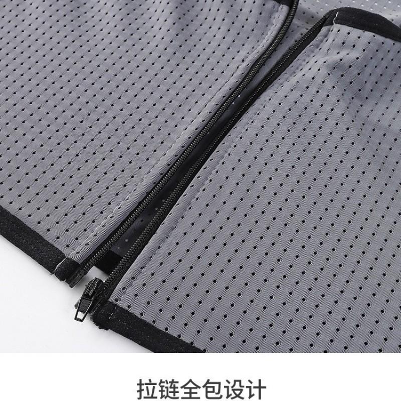 Front Zipper Compression Sports Bra Flat Chest Look Breathable Mesh Lightweight Support Daily Wear Exercise