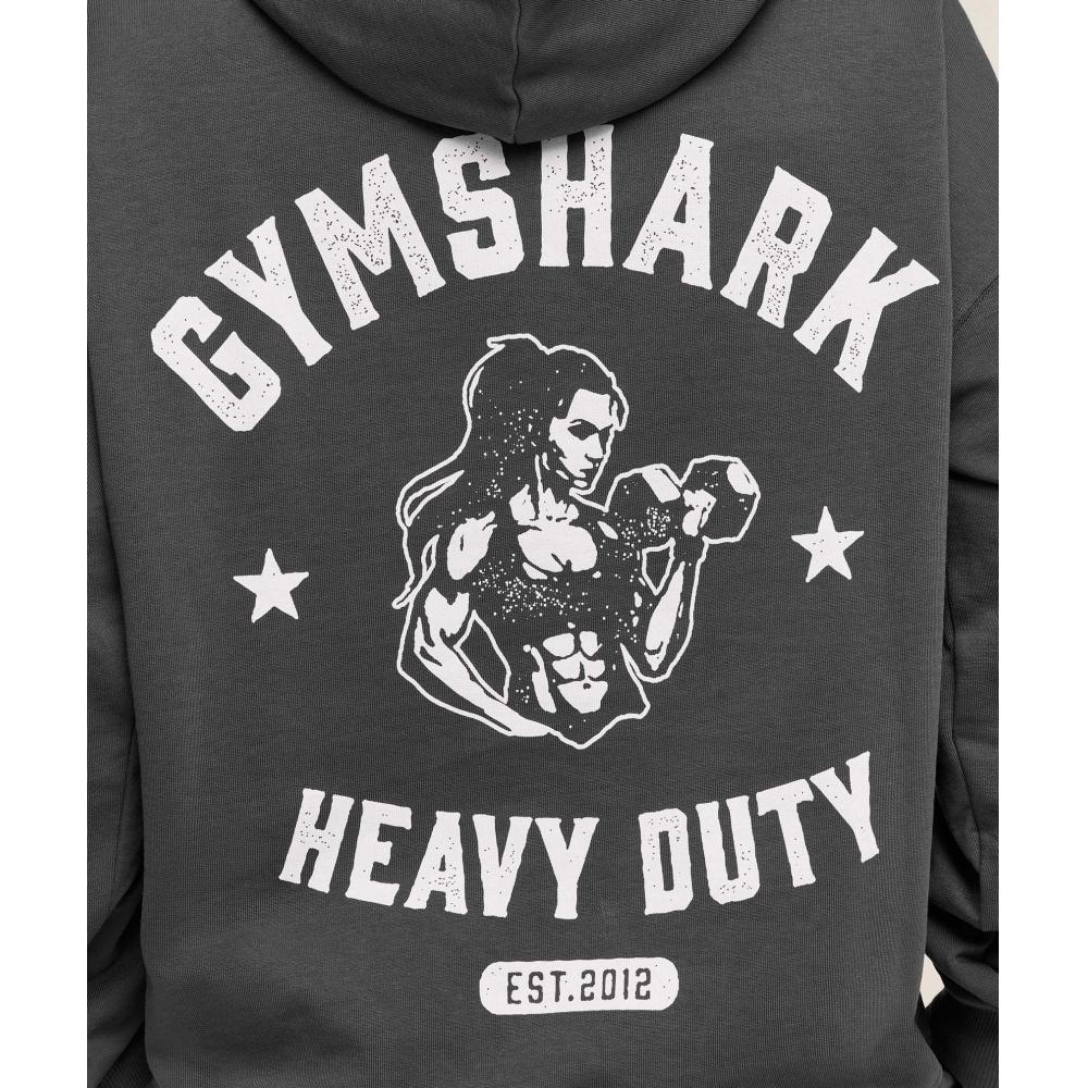 Gymshark Heavy Duty Oversized Hoodie Onyx Grey B4c9k Gb7n