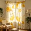2PCS Ginkgo Leaf Sheer Curtains