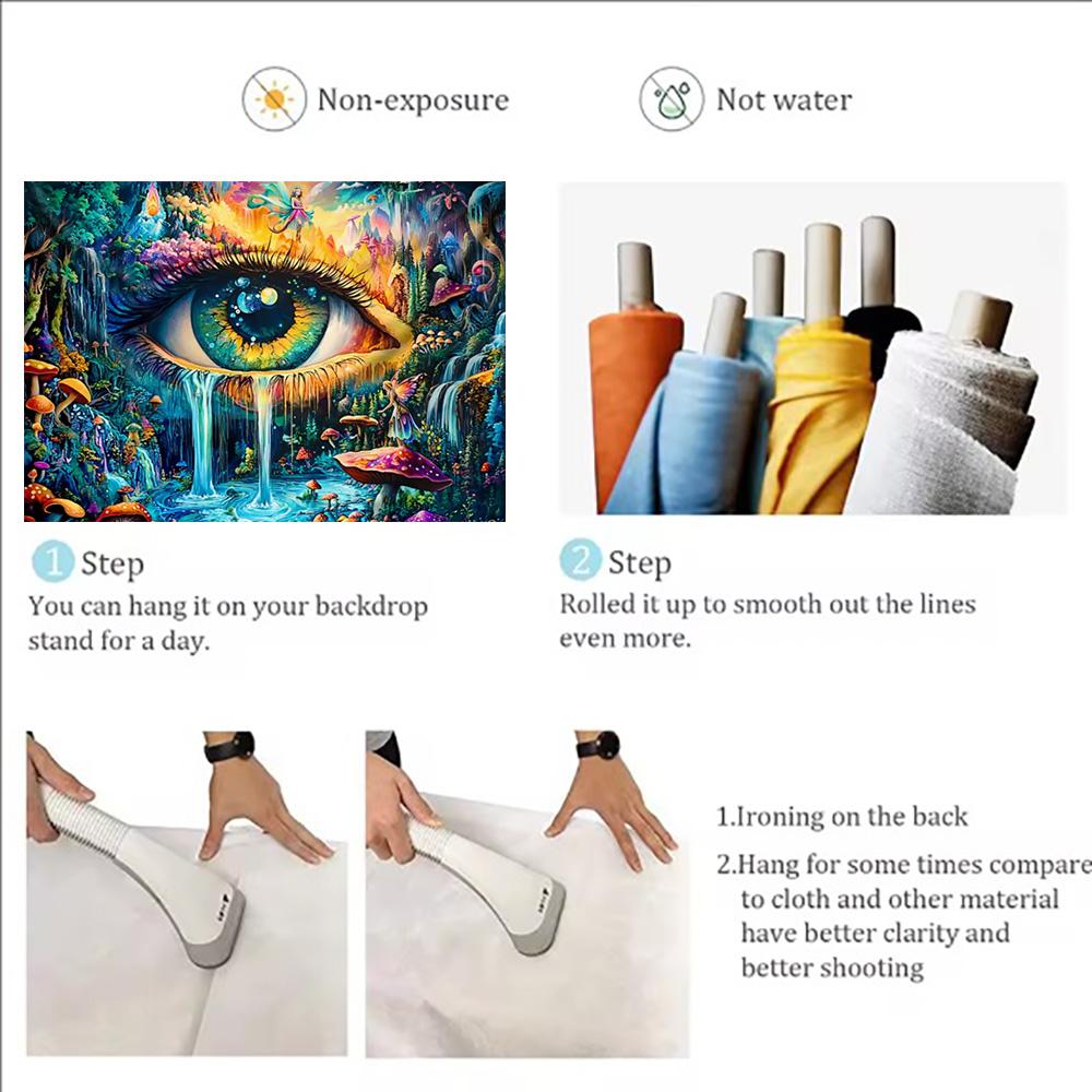 Psychedelic Cyberpunk Skull Eye Tapestry Mushroom Forest Dreamy Bedroom Bohemian Backdrop Fantasy Energy Field Art Decorations2693