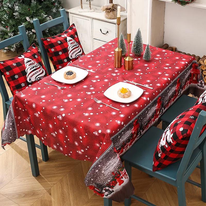 New Christmas Decorative Decoration Creative Christmas Printing Table Cloth Table Flag Christmas Desktop Decorative Supplies