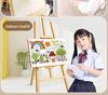 Wooden Tripod Floor Easel for Oil Painting - Foldable Art Student Stand