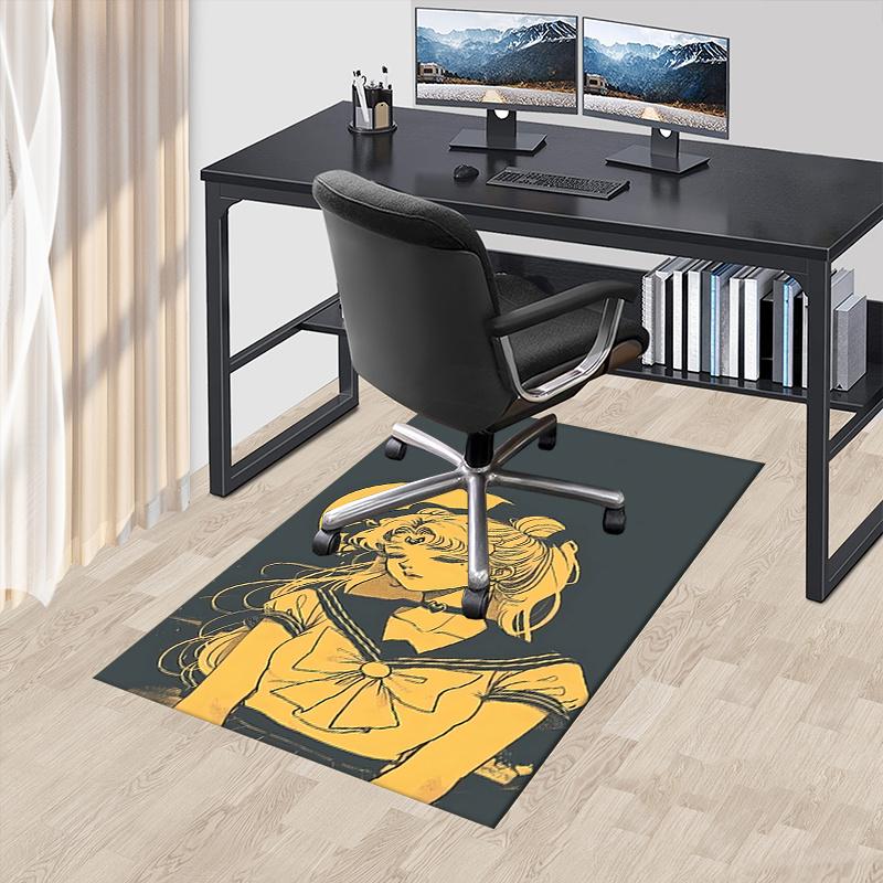

Sailor Moon Chair Mat: Office Carpet for Desk, Oversized Rug for Home Decor, Sofa Mat, Gift Idea for Sailor Moon Fans, Suitable for Bedroom, 60cm by 90cm