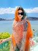 Summer Chiffon Hijab Elegant Women Silk Scarf Vintage Print Mujer Shawl Bandana Sarong Beach Wrap Scarve Pareo Bufanda Stoles