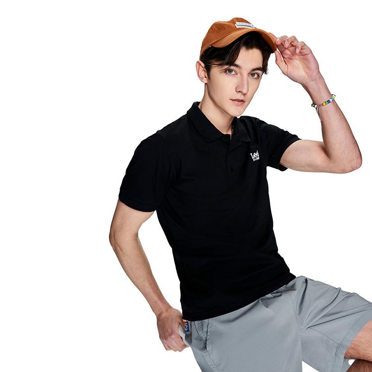 SS23 Brand Logo Solid Color Short Sleeve Polo Shirt Men Tops Black LMT005479202026K11000
