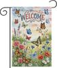 Patriotic Buttery Welcome Garden Ag 12x18 Inch Double Sided Oral Spring Summer Porch Decor Americana Wildower Yard F