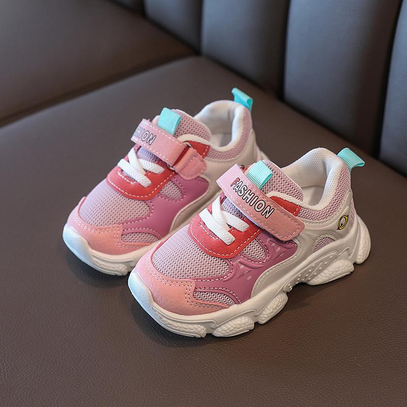 Fashionable Girls' Shoes Spring New Kids Sports Shoe Anti Slip Boys' Shoes Soft Soled Child Mesh Shoes Simple Girls Casual Shoe