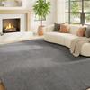 Living Room Rug 160 X 120 Cm Long Pile Rug, Machine Washable, Anti-slip, In Faux Fur, Light Grey