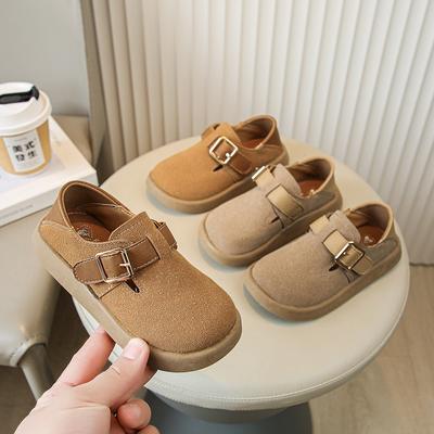 2024 Nouvelles Chaussures Décontractées pour Garçons Enfants Mode Boucle Bout Rond Style Britannique Mocassins pour Filles Polyvalentes Respirantes Chaussures Enfants Unisexe